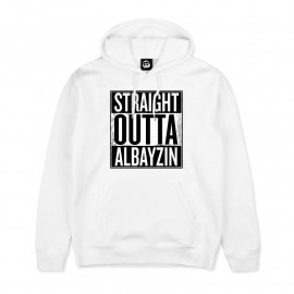 SUDADERA STRAIGHT OUTTA HOODIE - BLANCO